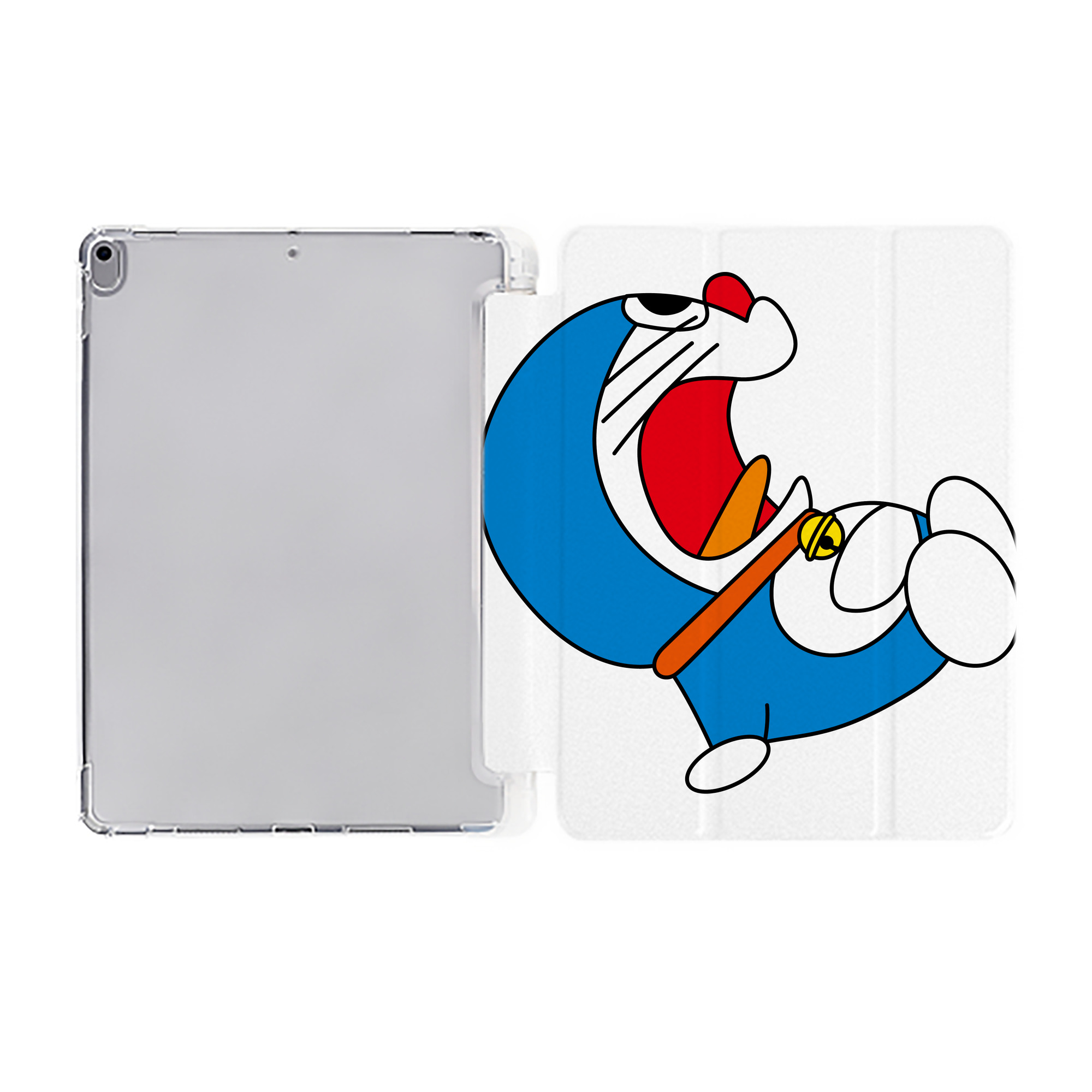 （画像用） ドラえもん Doraemon IPad ケース ペン収納付き 三つ折りスタンド PUレザー×シリコン 対応機種9.5/10.5/10.9インチ